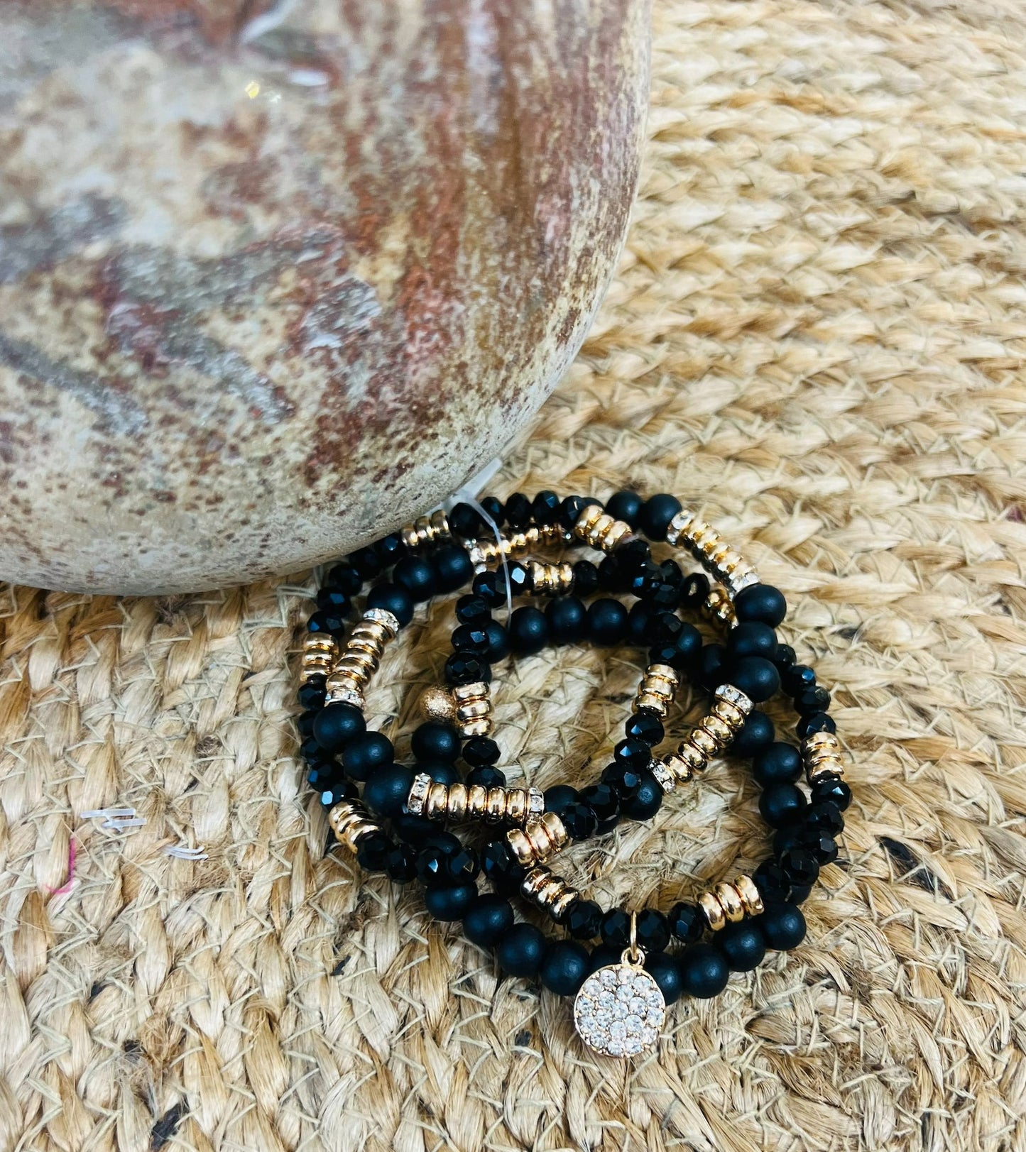 Back and Gold layered bracelet