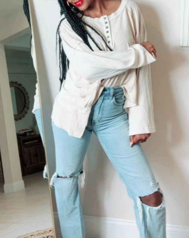 Star Struck Studded Oversized Top