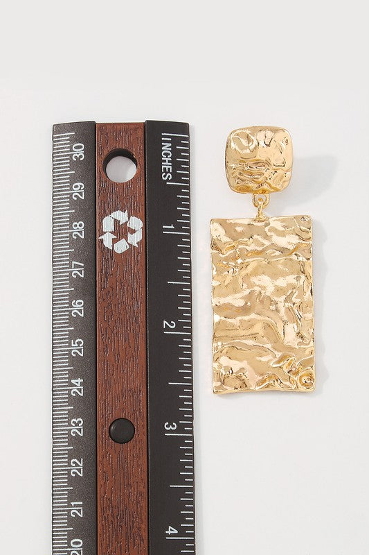 Rectangle statement earring