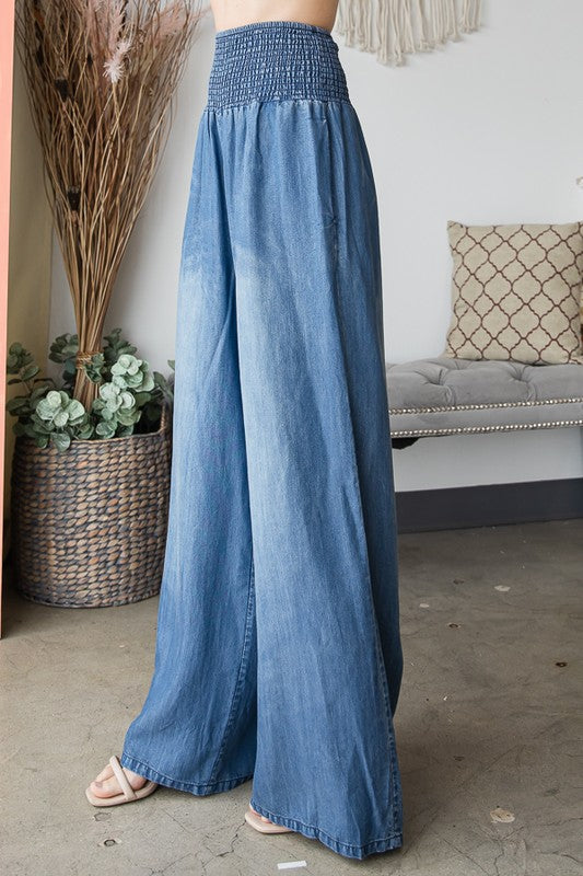 The Wendy washed wide leg pant