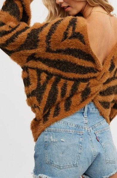 The Zaniah Zebra Crossover Sweater
