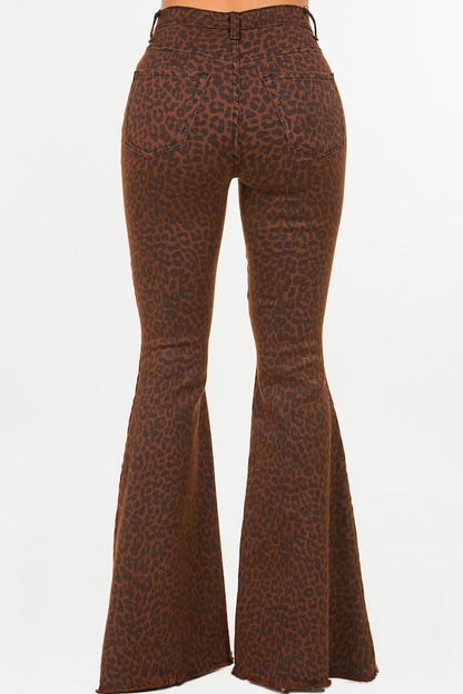 Lucy Leopard Flared Leg Pant