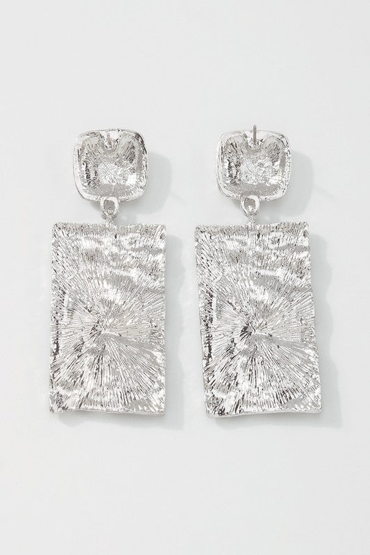 Rectangle statement earring