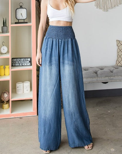 The Wendy washed wide leg pant